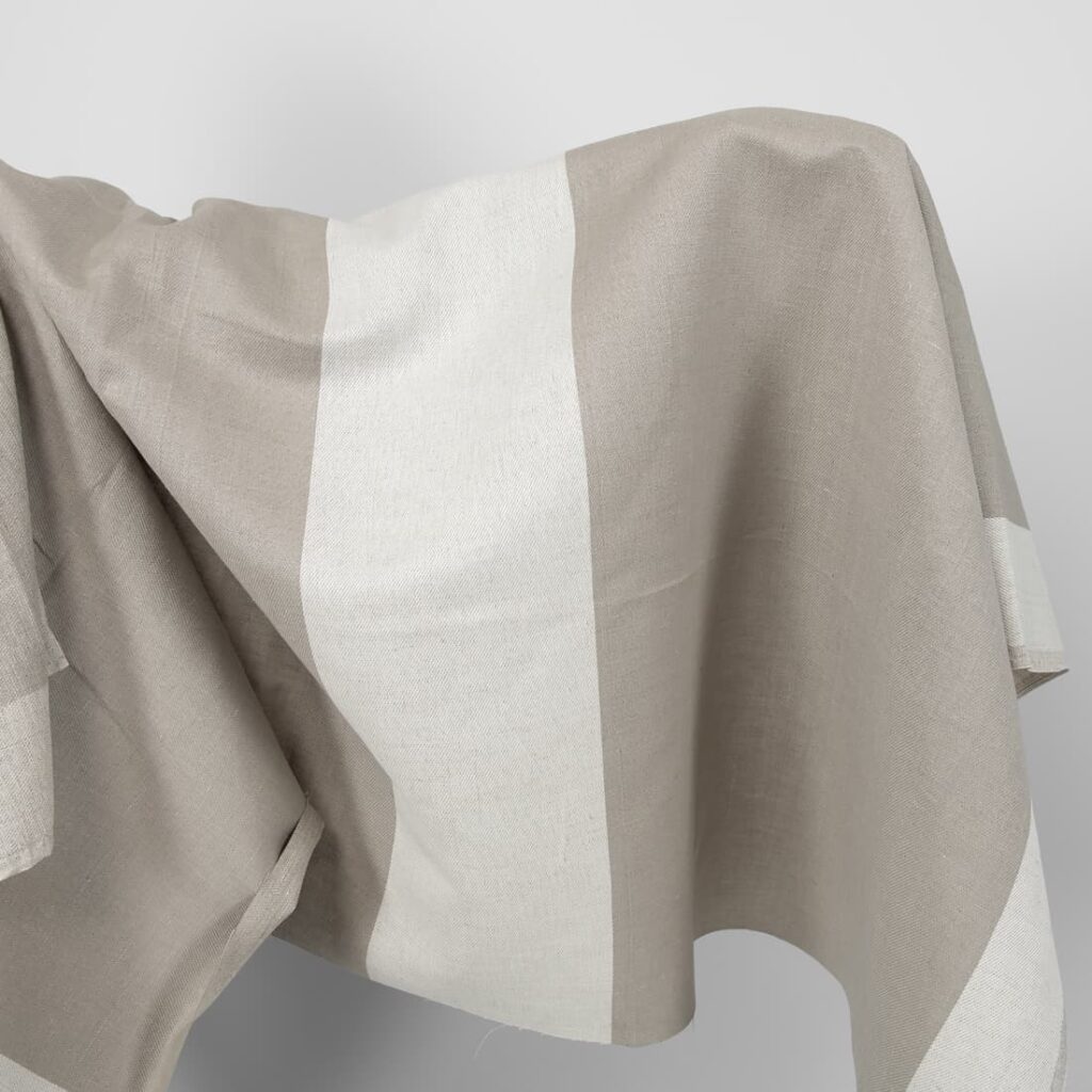 linen cotton fabric wide stripes