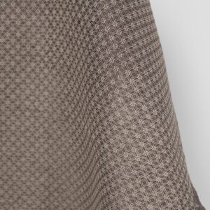Linen cotton fabric brown and beige diamond pattern product photo