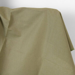 Lin-bomullsstoff grå-sand og grønn melange