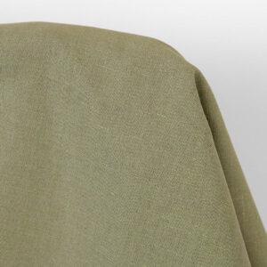 Lin-bomullsstoff grå-sand og grønn melange