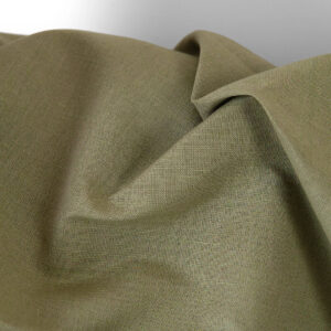 Lin-bomullsstoff grå-sand og grønn melange