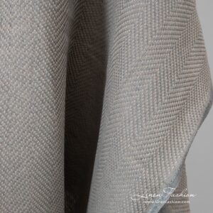 Grey dyed linen cotton fabric.