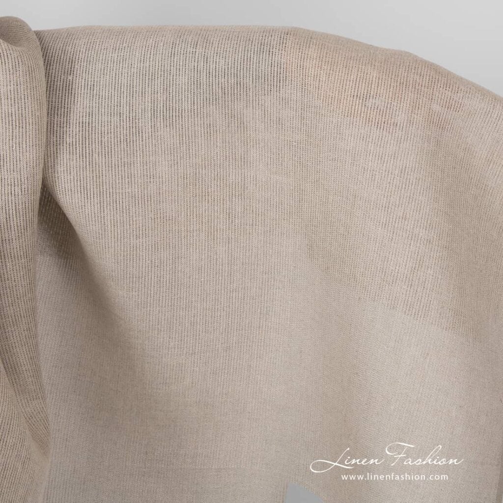 Natural flax colour linen fabric.