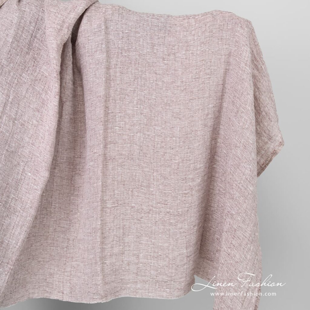 Brown linen fabric