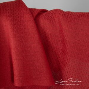 Scarlet red fabric honeycomb pattern