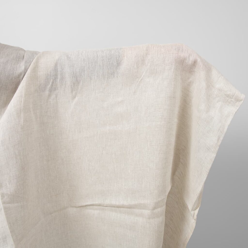 Pure linen fabric in light grey