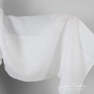 Optical white linen fabric