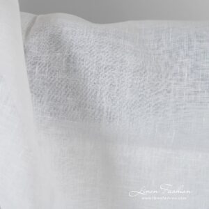 Optical white linen fabric, perfect for clothes and home textile