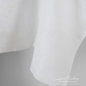 100% linen fabric in optical white