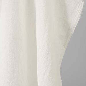 Wide washed linen cotton fabric off-white colour edge