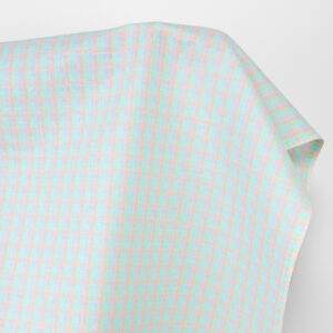 Lin-bomullsstoff klare pastellruter