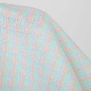 Lin-bomullsstoff klare pastellruter