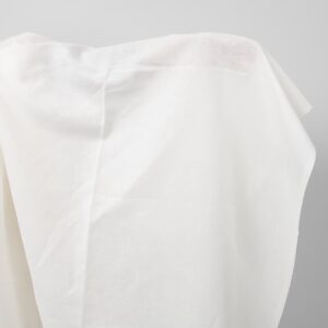 Wide linen cotton fabric white colour