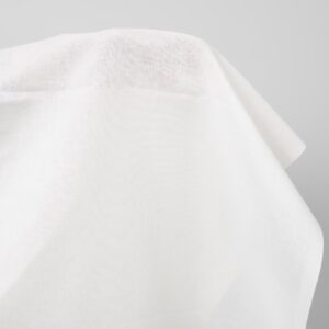 Wide linen cotton fabric white colour product photo