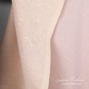 Linen cotton mix cream lilac fabric