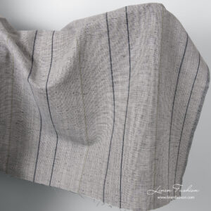 Grey variegated linen cotton fabric