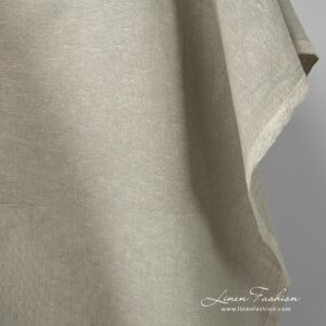Greenish grey linen cotton fabric.