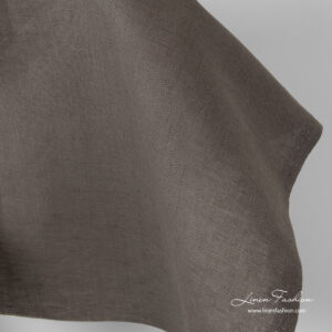Grey brown linen fabric