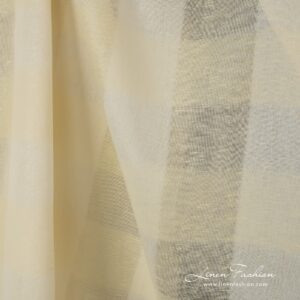 Pale yellow linen cotton fabric.