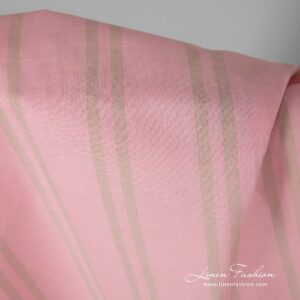Linen cotton fabric in pink.