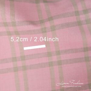 Pink fabric in checks.