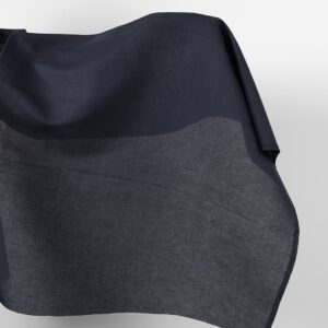 Linen cotton fabric dark navy blue colour