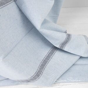 Linen cotton blueish fabric ends