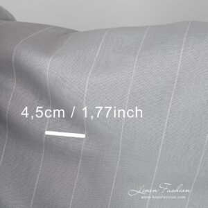 wide linen cotton fabric in light grey.