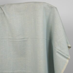 Lin-bomullsstoff lyseblå og kremfarget melange 9 Lin-bomullsstoff lyseblå og kremfarget melange