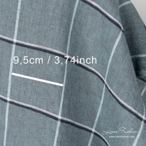 100% linen fabric in green, washed.