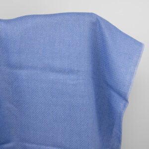 Blue patterned linen fabric