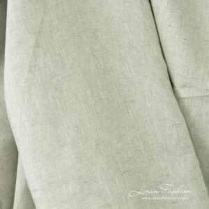 Grønnaktig bredt linstoff 12 Greenish linen wide fabric in melange
