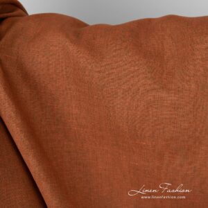Orange linen fabric