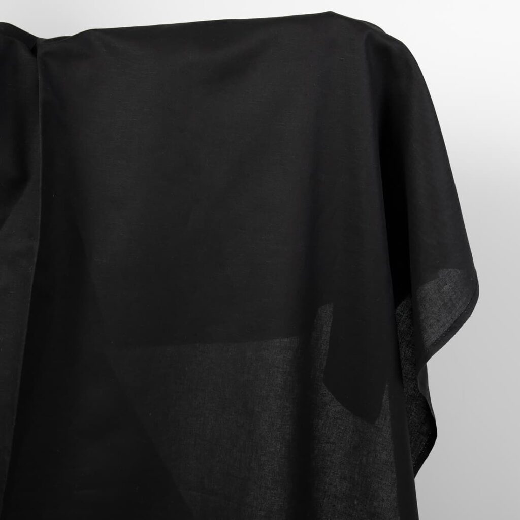 Linen cotton fabric black colour