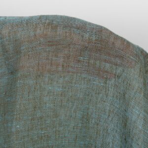 Linstoff grønn turkis melert tynt