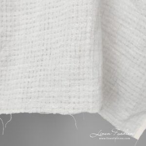 Light grey washed openwork linen fabric is perfect to sew the summer clothes and shawls