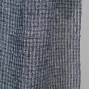 washed-linen-fabric-in-checks, 100% linen