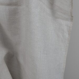 Patterned fabric undyed linen and white mix edge