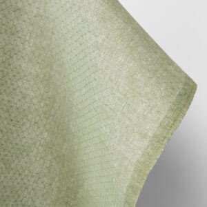 Linstoff blek salviegrønn diamantmønster