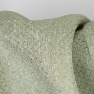 Linstoff blek salviegrønn diamantmønster