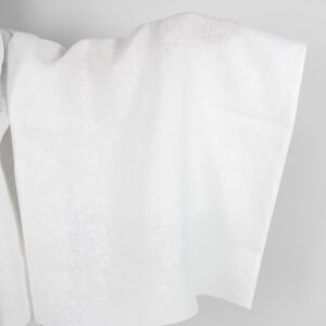 Off-white linen fabric in an openwork pattern