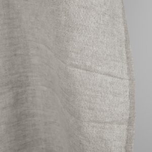 Openwork patterned linen fabric in beige edge