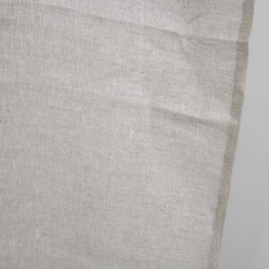 Linstoff naturlig ufarget og hvit blanding 9 Linen fabric natural undyed and white mix edge