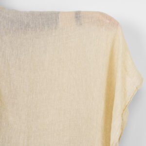 Linstoff tynt lys kremgul, vasket