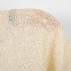 Linstoff tynt lys kremgul, vasket