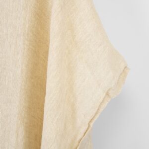 Linstoff tynt lys kremgul, vasket