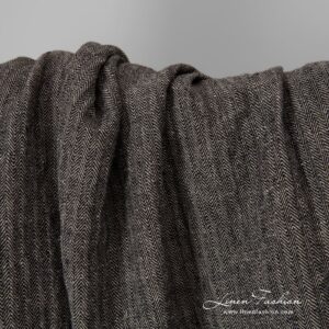 black chevron linen, heavy linen.
