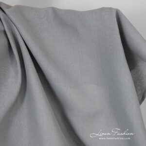 Thick linen fabric in bluish grey.
