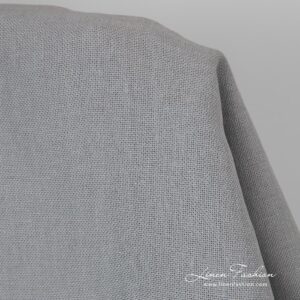 Thick bluish grey linen fabric.