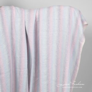 Multicolored linen fabric with lurex